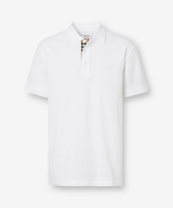 Burberry London Polo Uomo Cotone Oxford Regular Fit Logo In Tinta Prezzo Affare