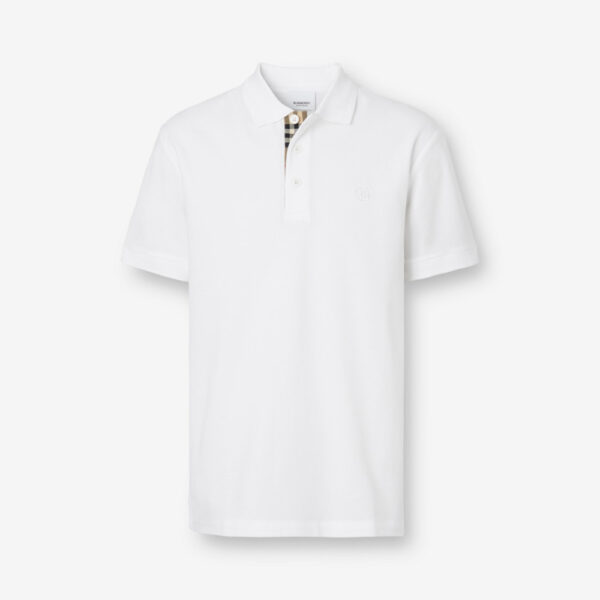 Burberry London Polo Uomo Cotone Oxford Regular Fit Logo In Tinta Prezzo Affare