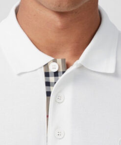 Burberry London Polo Uomo Cotone Oxford Regular Fit Logo In Tinta Prezzo Affare
