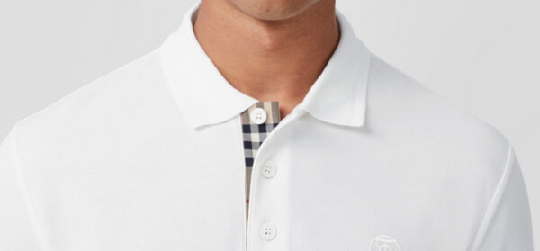 Burberry London Polo Uomo Cotone Oxford Regular Fit Logo In Tinta Prezzo Affare