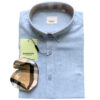 Burberry London Camicia Uomo In Lino Pregiato Regular Fit Logo In Tinta Prezzo Affare