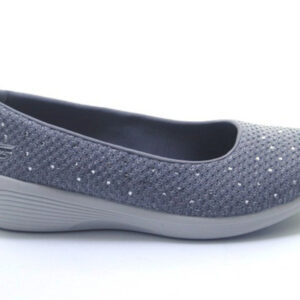 Skechers Arya 104005 GRY Scarpe Sneakers Donna Slip On Memory Foam Special Price