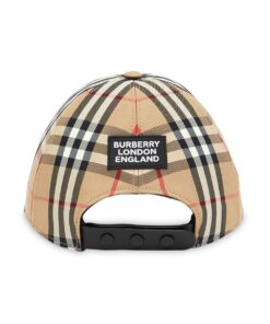 Burberry 8026929 Cappello Uomo Baseball Regolabile Vintage Check Special Price