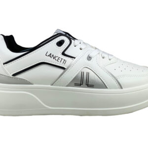 Lancetti 08 Scarpe Sneakers Donna In Ecopelle Con Zeppa Cm 5 Special Price