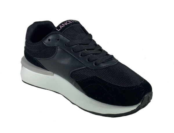 Lancetti 041 Scarpe Sneakers Donna In Ecopelle Con Zeppa Cm 4 Special Price