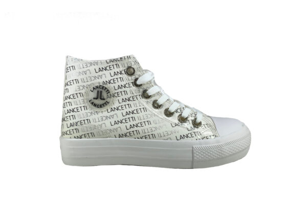 Lancetti 123 Scarpe Sneakers Donna In Tela Con Zeppa Cm 3 Special Price