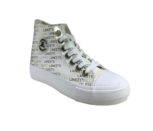 Lancetti 123 Scarpe Sneakers Donna In Tela Con Zeppa Cm 3 Special Price