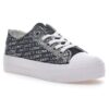 Lancetti 122 Scarpe Sneakers Donna In Tela Con Zeppa Cm 3 Special Price