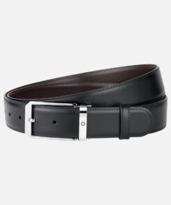 Montblanc MB124383 Cintura Uomo In Pelle Reversibile Fibbia Acciaio Special Price