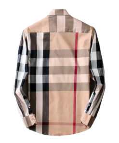 Burberry 8001007 Camicia Uomo Button Down Cotone Pattern Quadri Special Price