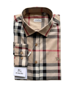 Burberry 40083851 Camicia Uomo Button Down in Twill di Cotone Con Motivo Check Special Price