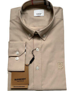 Burberry London Camicia Uomo Cotone Oxford Logo TB Button Down Regular Fit Prezzo Affare