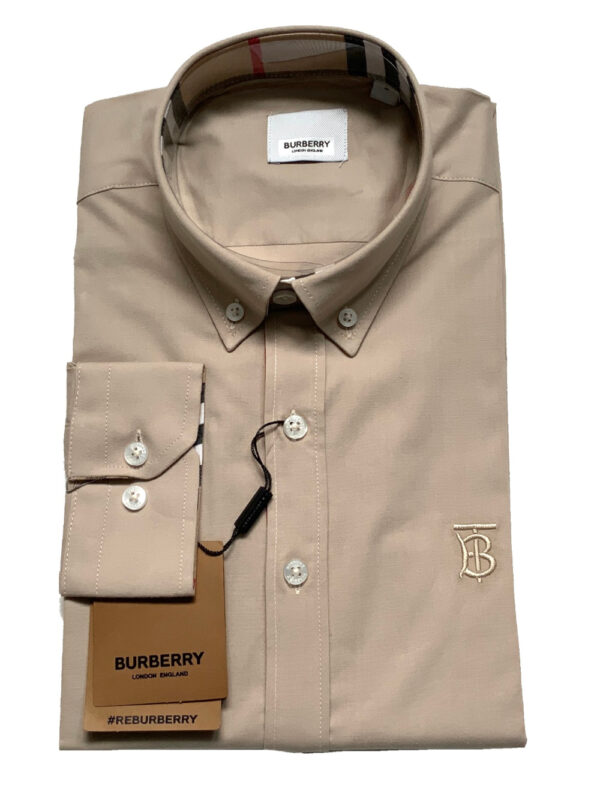 Burberry London Camicia Uomo Cotone Oxford Logo TB Button Down Regular Fit Prezzo Affare
