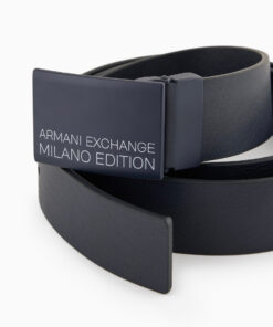 Armani Exchange 61035 Cintura Uomo Regolabile in Pelle Bovino Special Price