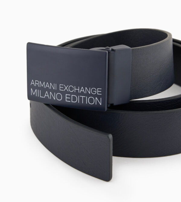 Armani Exchange 61035 Cintura Uomo Regolabile in Pelle Bovino Special Price