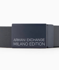 Armani Exchange 61035 Cintura Uomo Regolabile in Pelle Bovino Special Price