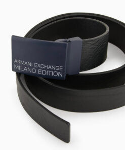 Armani Exchange 61035 Cintura Uomo Regolabile in Pelle Bovino Special Price