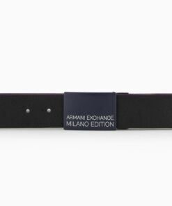 Armani Exchange 61035 Cintura Uomo Regolabile in Pelle Bovino Special Price
