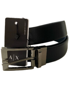 Armani Exchange 230101 Cintura Uomo Reversibile Vera Pelle Made in Italy