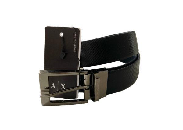Armani Exchange 230101 Cintura Uomo Reversibile Vera Pelle Made in Italy