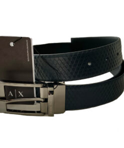 Armani Exchange 241298 Cintura Uomo Reversibile Vera Pelle Made in Italy