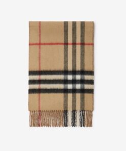 Burberry 80453291 Sciarpa in Cashmere Bicolore Con Frange Unisex 170×35 Special Price