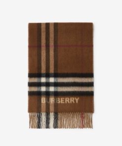 Burberry 80453291 Sciarpa in Cashmere Bicolore Con Frange Unisex 170×35 Special Price