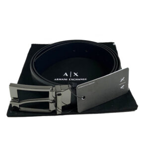 Armani Exchange 261307 Cintura Uomo Reversibile in Vera Pelle Made in Italy