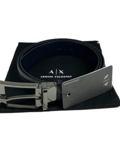 Armani Exchange 260507 Cintura Uomo Reversibile in Vera Pelle Made in Italy